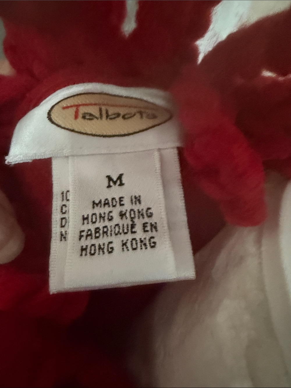 Talbots Red Ruffle-Trim Wool Cardigan - Picture 2 of 15